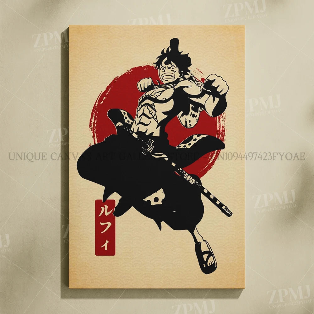 One Piece Monkey D. Luffy Canvas Poster