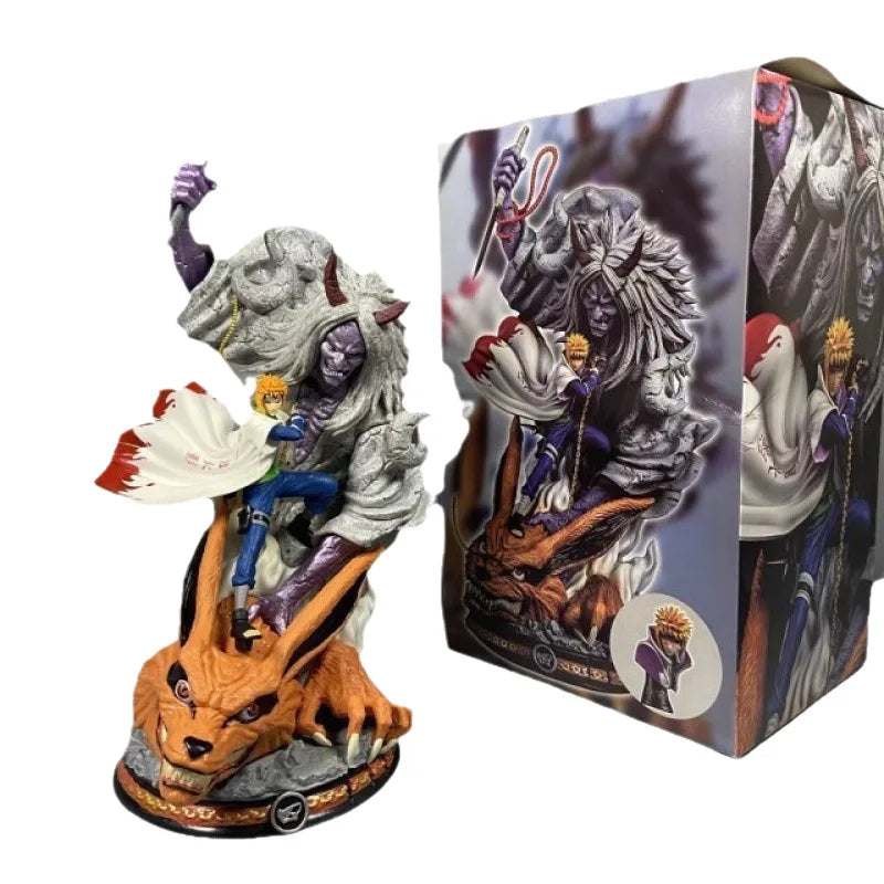 Naruto Shippuden Namikaze Minato With Kurama And Reaper Death Seal Effect Gk Statue Collectible Model Toy