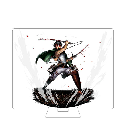 16CM Anime Attack on Titan Cosplay Acrylic Figure Stand Plate Armin Arlert Eren Jaeger Mikasa·Ackerman Ornaments Gifts
