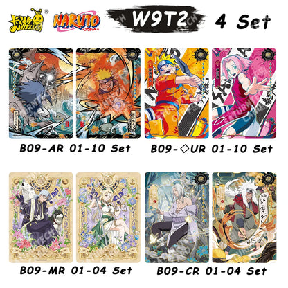 Kayou Naruto Card Set AR CR MR UR PTR SSR SR R T2W9 T4W8 Full Series Uzumaki Sasuke Hinata Uchiha Anime Collection Cards Toy Gif