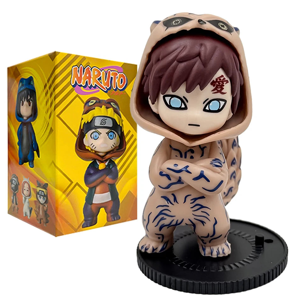 Hot Naruto Itachi Sasuke Kakashi Gaara Series 9PSC set Blind Box Trendy PVC Toy Figure Pendant Collection Birthday Present
