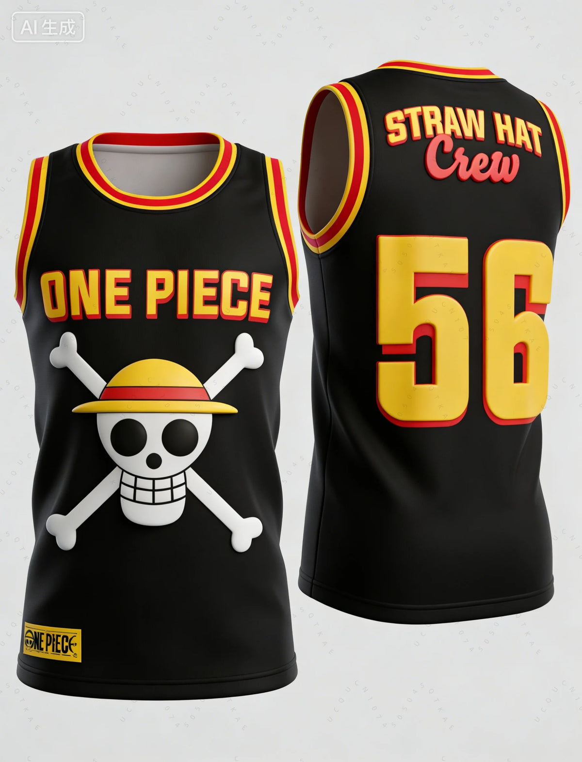2026 Summer One Piece Retro Cosplay Vest Men's Oversize 3D Printed Sleeveless T-shirt Family Unisex Children Sports Shirt