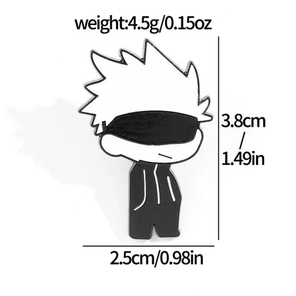 Gojo Satoru Cats Enamel Pin Kawaii Anime Role Eye Mask Cute Manga Brooches Badge Jujutsu Kaisen Anime Accessories For Backpack