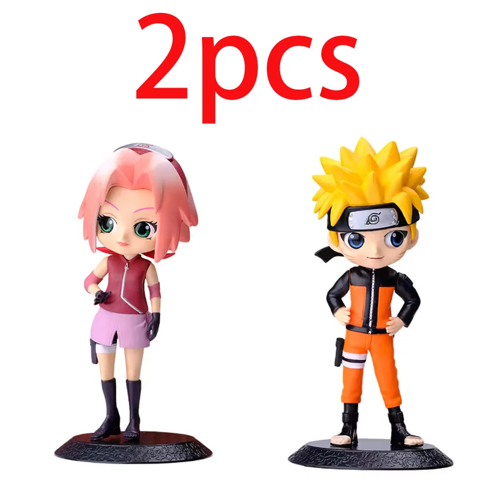 Bandai Naruto Anime Figure Shippuden Uchiha Sasuke Hatake Kakashi Namikaze Minato Action Figure Collection Model Toys Gifts