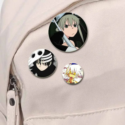 58/44/32mm Anime Soul Eater Round Pins Cartoon Badges