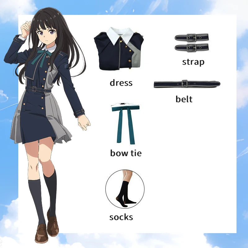 Lycoris Recoil Nishikigi Chisato Cosplay Inoue Takina Costumes