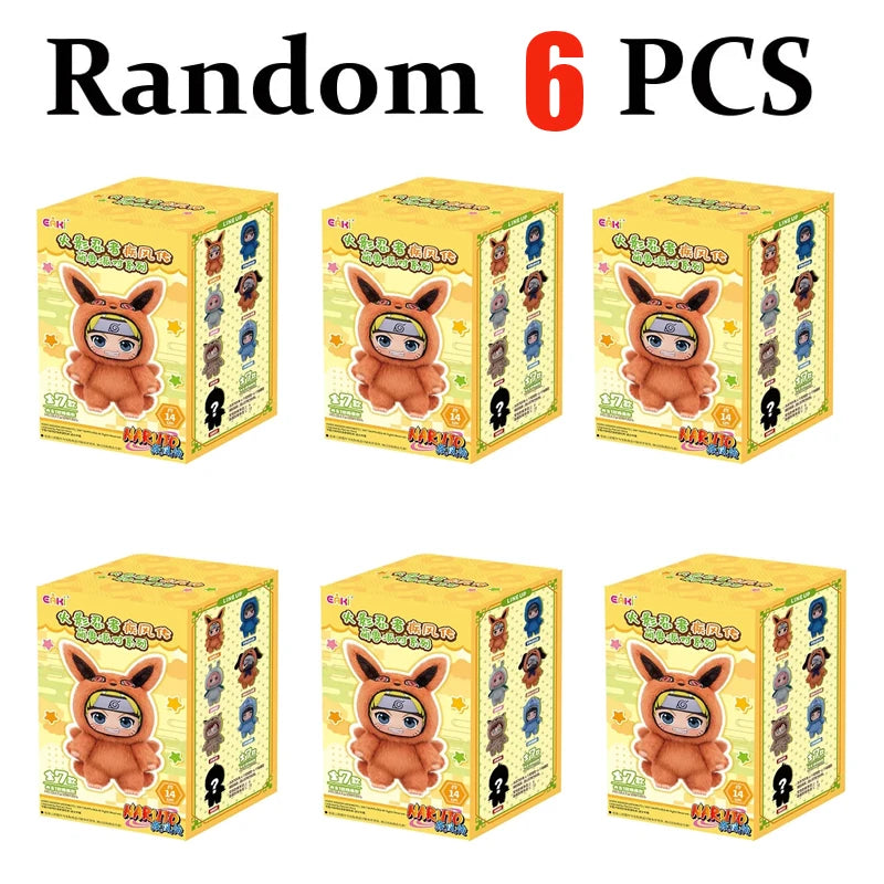 In Stock TOP TOY Naruto EAKI Cute Beast Party Sasuke Vinyl Cute Plush Blind Box Figure Pendant Gift