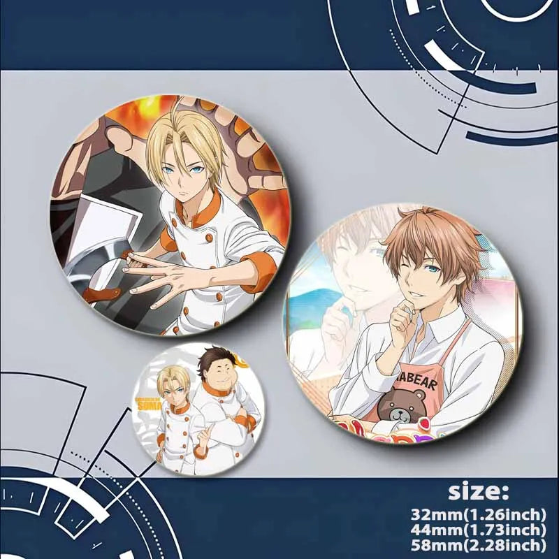 Food Wars Soma Tinplate Pins