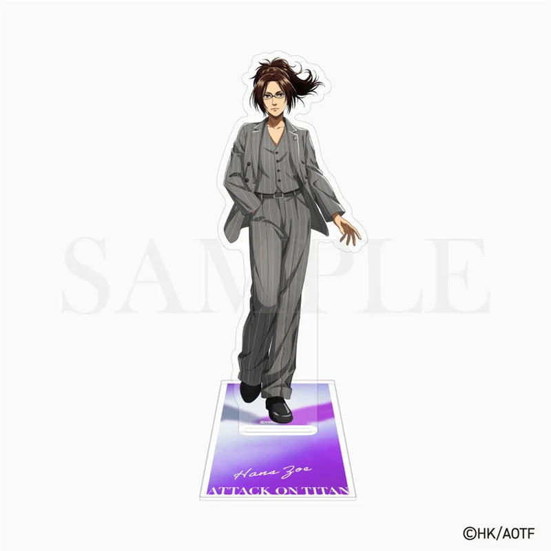 Attack On Titan Eren Mikasa Levi Acrylic Figure Display Cartoon Stand Model Plate Anime Desk Ornament Keychain Accessories