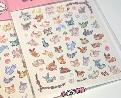 Pokémon Eeveelution Nail Stickers