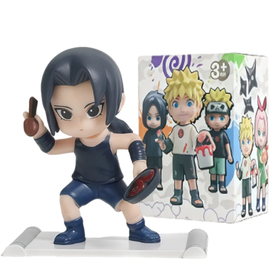 Naruto Blind Box Figure Uzumaki Shippuden Childhood Series Naruto Q PVC Model Toys Desktop Ornament Christmas Halloween Gifts