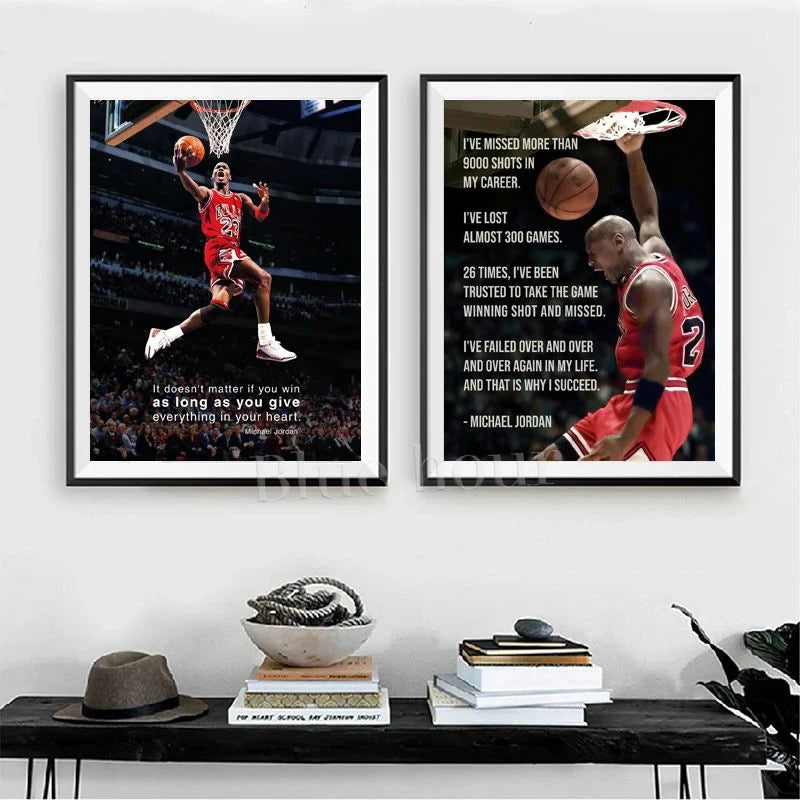Basketball MJ Slam Dunk Poster