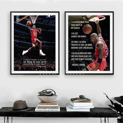 Basketball MJ Slam Dunk Poster