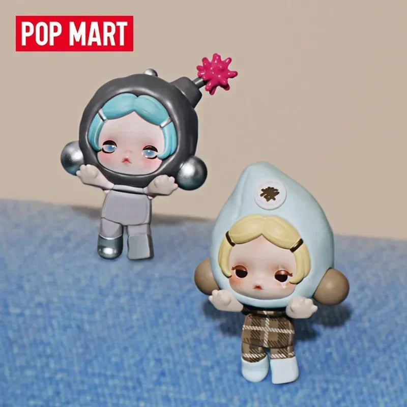 POP MART POP ATTACH SKULLPANDA Off Mode Series Mini Doll Mystery Box Genuine Blind Box Guess Toys Bag Ornament Figurines Home