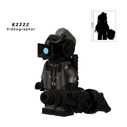 New KDL DJ Upgrade War-Damaged Skibidi Toilet Man Figures Anime Block Toys TvMan Titan Bricks Model Toy For Kid Birthday Gift