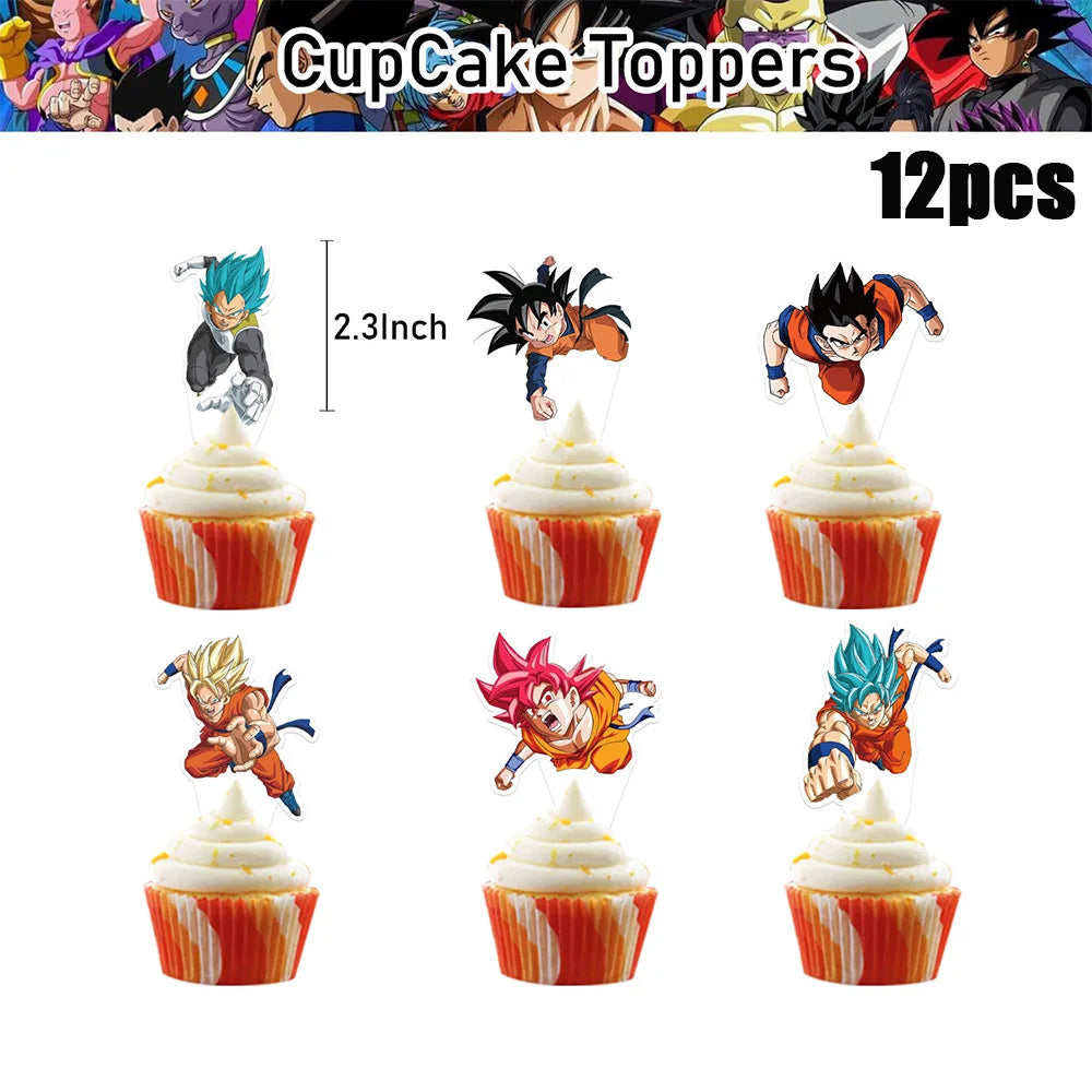 Dragon Ball Birthday Party Decorations Party Supplies Tablecloths Paper Cup Plates Napkin Gift Bags Banners Baby Birthday Shower