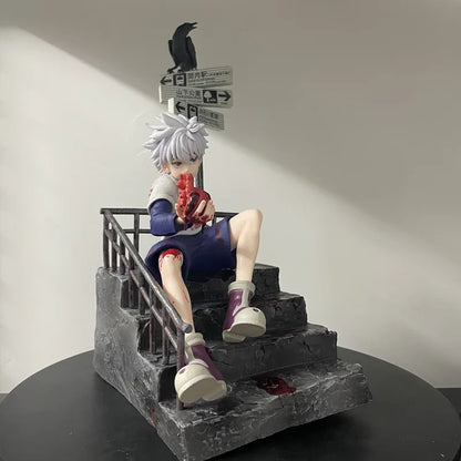 34cm Hunter X Hunter Killua Zoldyck PVC Action Figure Anime Figure Killua GK Statue Model Toys Collection Doll Kids Gifts