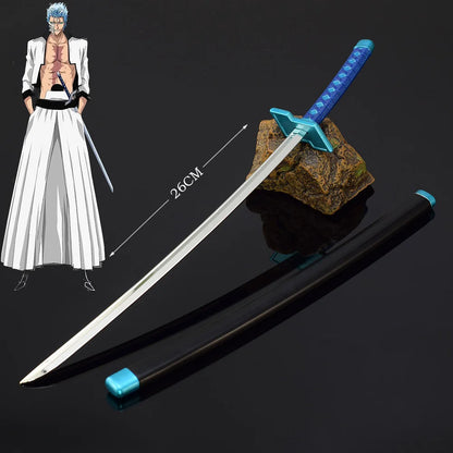 26cm Bleach Mini Tensa Zangetsu Sword Keychain for Fans Anime Peripherals Kurosaki Ichigo Metal Mask Pendant Keychain Gifts
