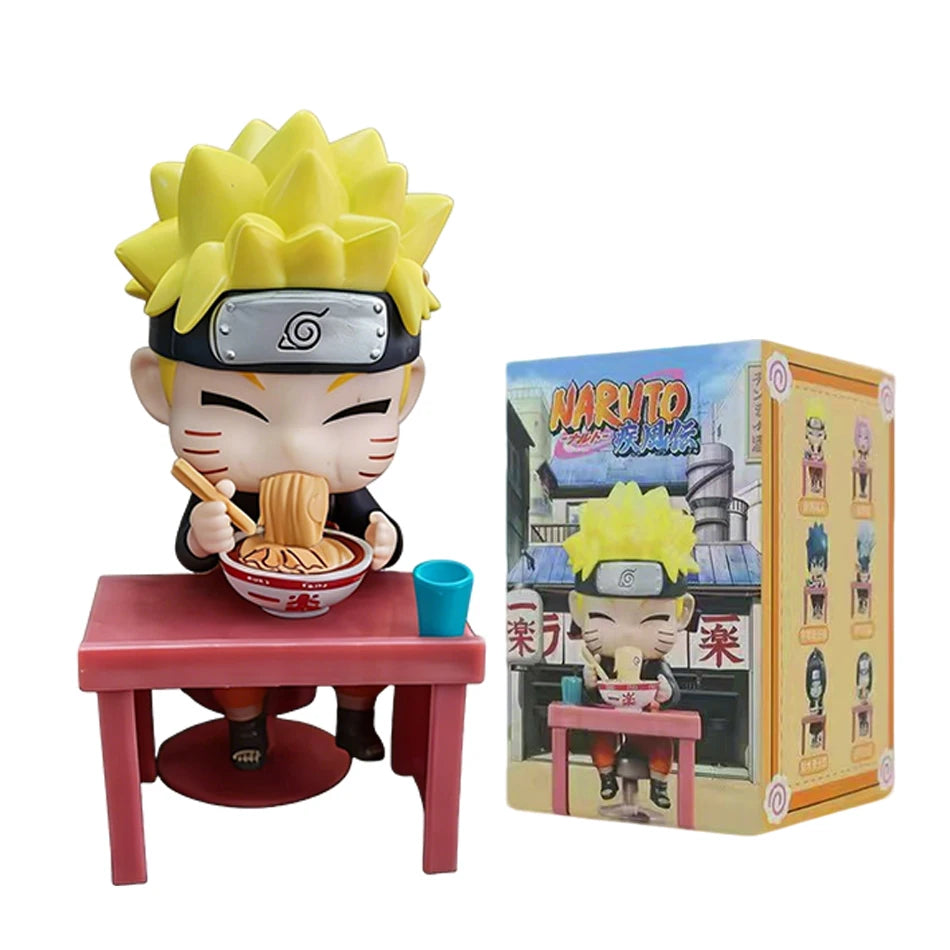 Naruto Shippuden Ramen Theme Series Blind Box - Chibi Mini PVC Anime Figures - Mystery Sasuke Uchiha & Naruto Toy Gifts