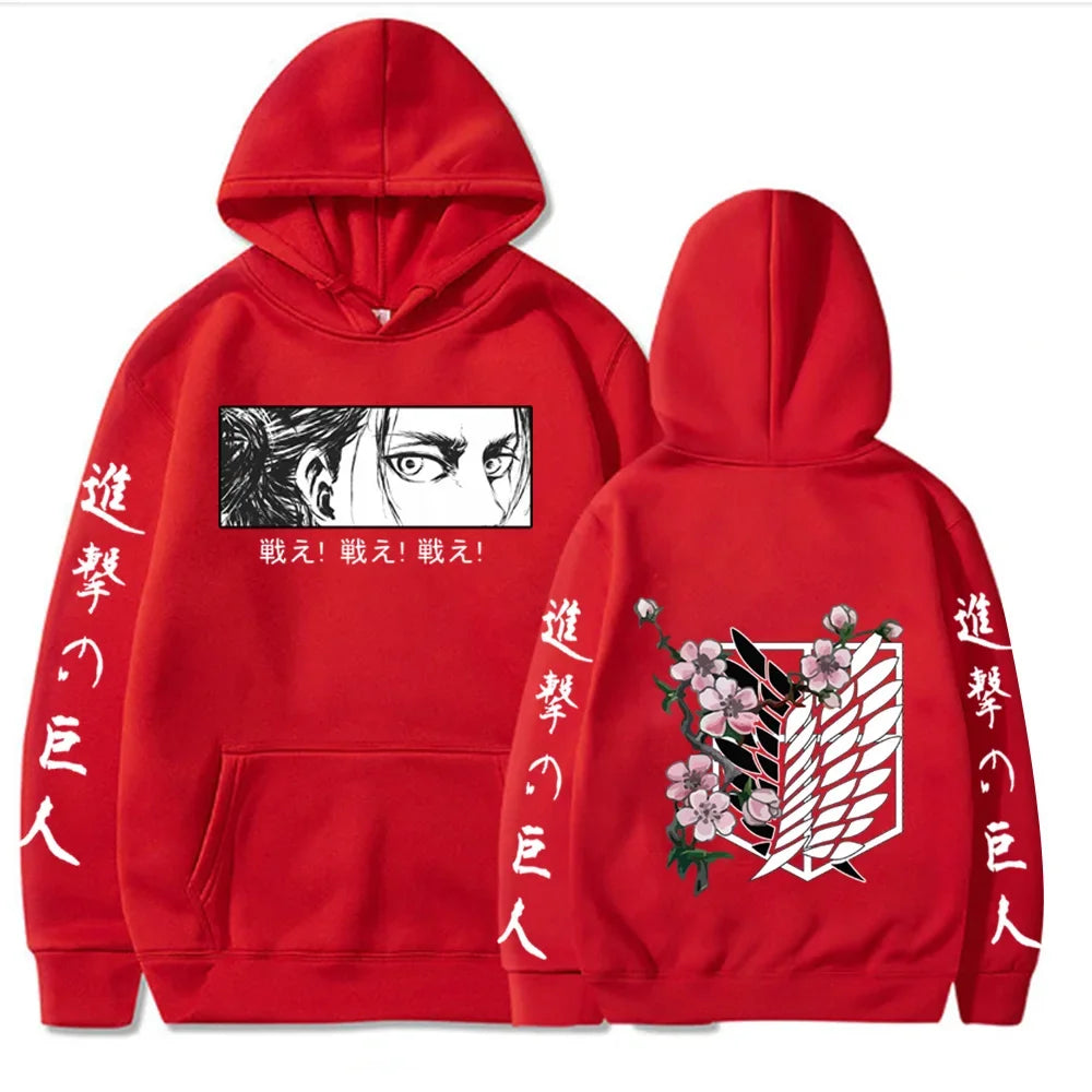 New Attack Giant Large Hoodie Levi Graphic Hoodie Men's and Women's Clothing Autumn Warm Hoodie Street Top