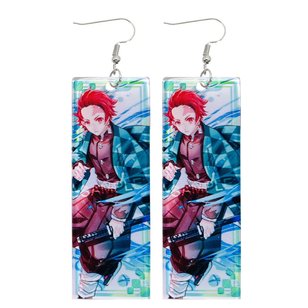 Demon Slayer Tanjiro Hanafuda Earrings