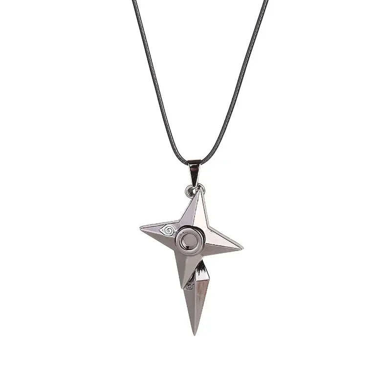 Hot Anime Konoha Necklace Akatsuki Red Cloud Pendant Uzumaki Anime Accessories Keychain Cosplay Akatsuki Itachi Cartoon Jewelry
