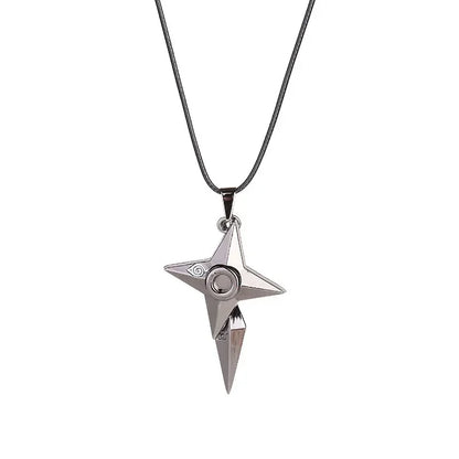 Hot Anime Konoha Necklace Akatsuki Red Cloud Pendant Uzumaki Anime Accessories Keychain Cosplay Akatsuki Itachi Cartoon Jewelry