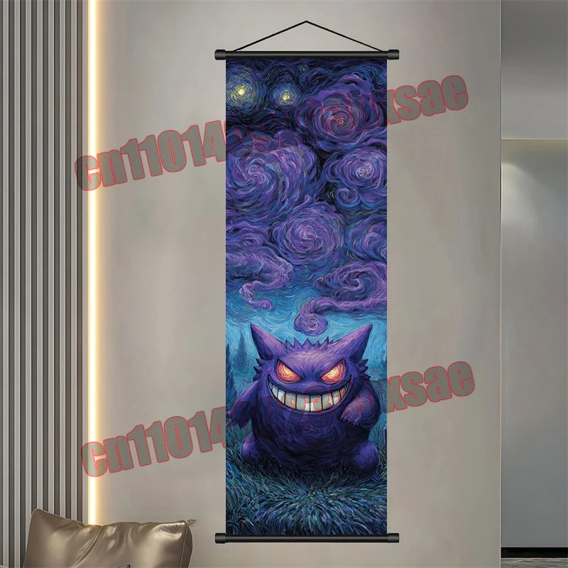Pokemon Gengar Scroll Painting
