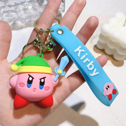Kirby Cartoon Keychains For Bag Car Key Chains Gift Decoration