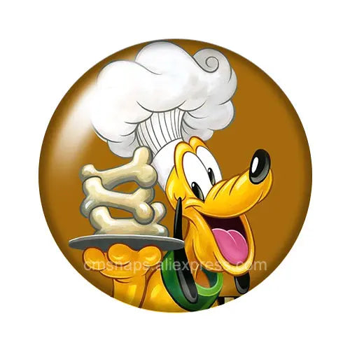 Pluto Goofy Dogs Glass Cabochon