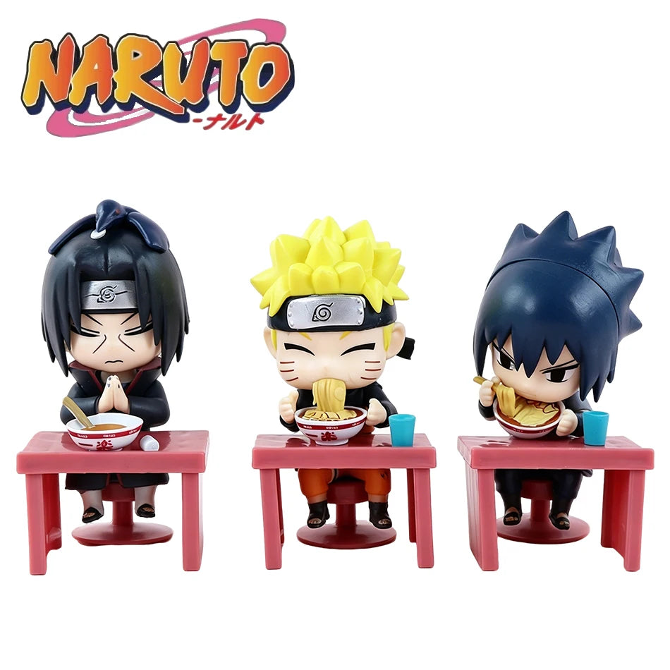 Anime New In Stock  Naruto Breeze Ramen Lamian Noodles Theme Blind Box Handmade Ornament Gift Naruto Sasuke Model Toys