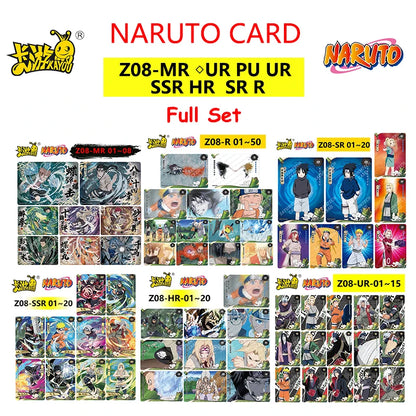 Kayou Naruto Card Set AR CR MR UR PTR SSR SR R T2W9 T4W8 Full Series Uzumaki Sasuke Hinata Uchiha Anime Collection Cards Toy Gif