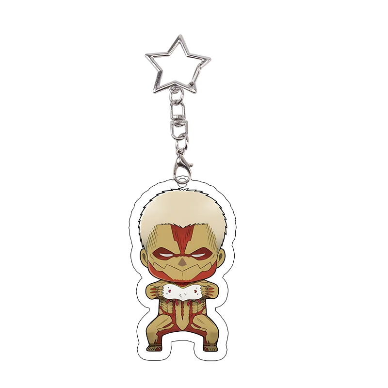 26pcs Attack on Titan Acrylic Keychain Mikasa Annie Levi Chibi Keyring Key Accessories Pendant Collect Reiner Birthday Gift