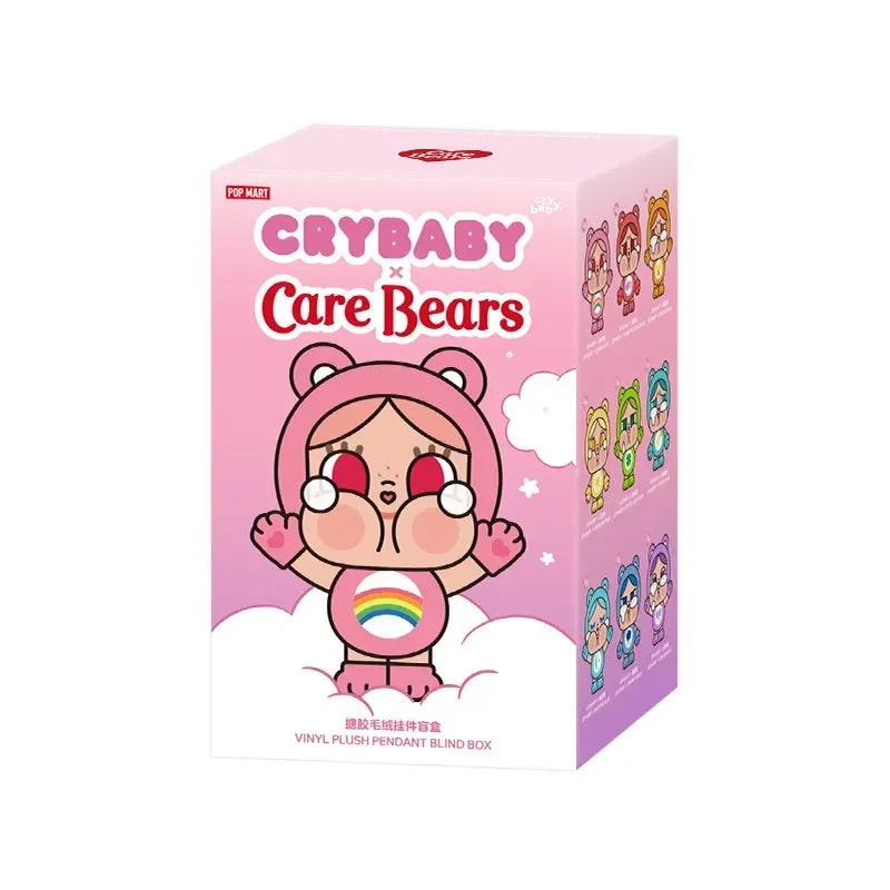 POP MART CRYBABY Care Bears Series Vinyl Plush Pendant Mystery Box Genuine Blind Box Guess Toys Bag Ornament Cute Figurines