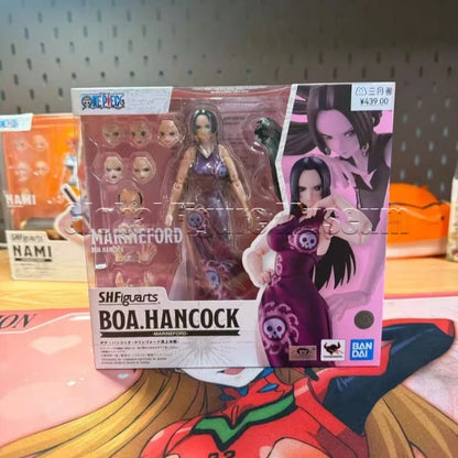 In Stock Bandai Original Set S.H.Figuarts One Piece BOA.HANCOCK MARINEFORD Action Figure Model Collection Gift
