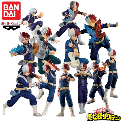 In Stock Original Bandai Banpresto My Hero Academia Todoroki Shoto Anime Characters Model Toy Birthday Present Garage
