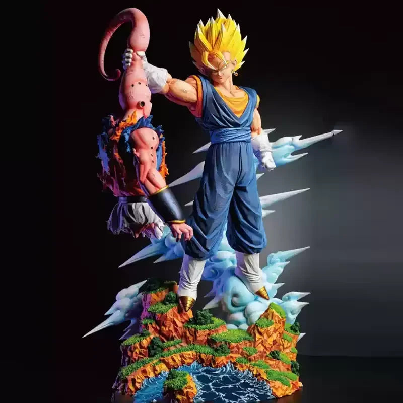 Dragon Ball Z Collectible Action Figure - 33cm Majin Buu Vs Vegetto PVC Model Toy Statue Cartoon Character Support GK
