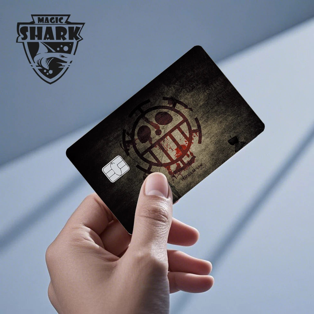 Hot Sale Maigc Shark Anime One-Pieces Chopper Luffy Nami Waterproof Front Side Sticker Film Skin for Credit Debit Card