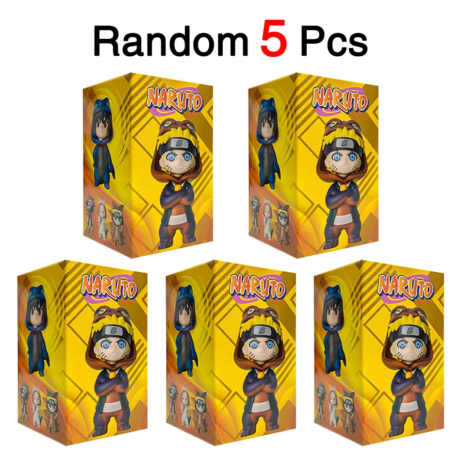Hot Naruto Itachi Sasuke Kakashi Gaara Series 9PSC set Blind Box Trendy PVC Toy Figure Pendant Collection Birthday Present