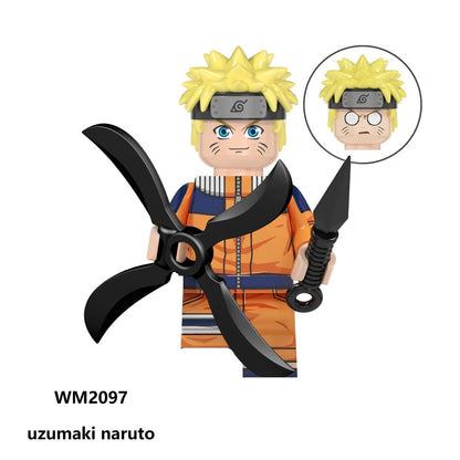 Naruto Sasuke Itachi Kakashi Jiraiya Tsunade Obito Indora Uchiha Anime Mini Man Blocks Figure WM6155 WM6154 WM6153 Collectible