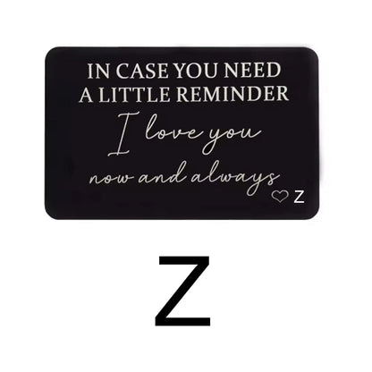 GEKTIMER Wallet Card Romantic "I Love You Now & Always" Heart Inspirational Gift For Boyfriend Husband Wedding Birthday Present