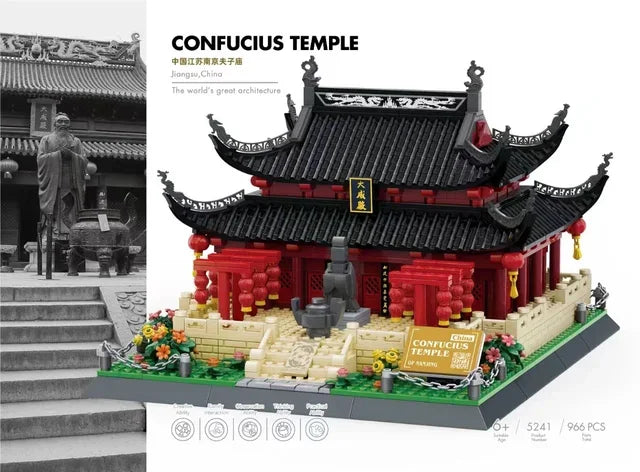 MOC World Famous Architecture Edifice Opera House Building Blocks Villa Savoye Bridge Tower Toy Children Birthday Christmas Gift