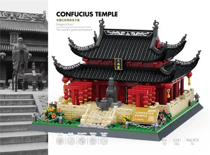 MOC World Famous Architecture Edifice Opera House Building Blocks Villa Savoye Bridge Tower Toy Children Birthday Christmas Gift