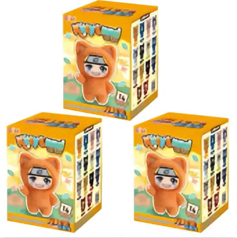 EAKI Naruto Kitten Land Series V3 Plush Blind Box Itachi Sasuke Obito Cute Peripheral Doll Soft Figure Toy Surprise Pendant Gift