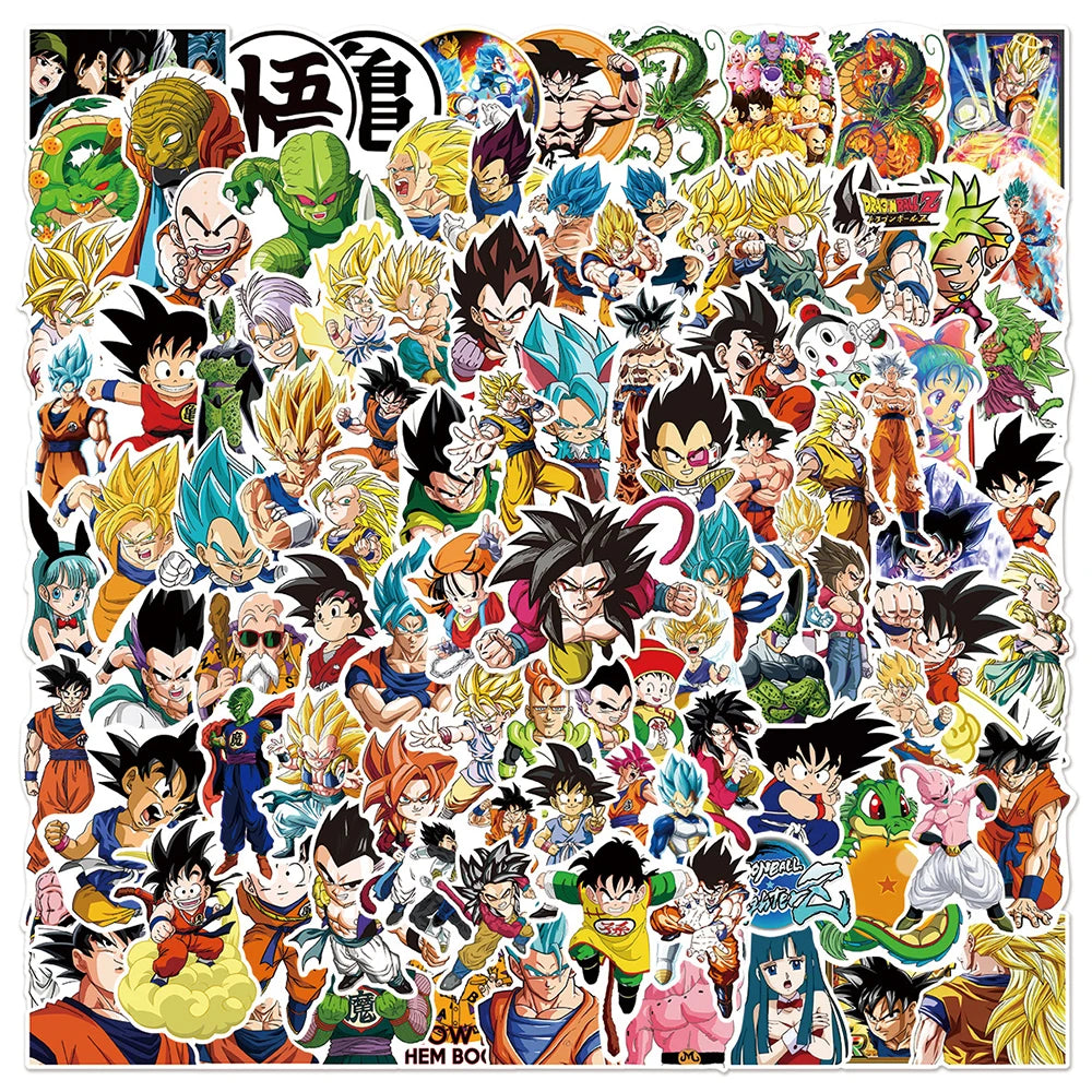 50/100pcs Cartoon Mix Anime Stickers Attack On Titan Jujutsu Kaisen Decals Skateboard Laptop Car Motorcycle Waterproof Sticker