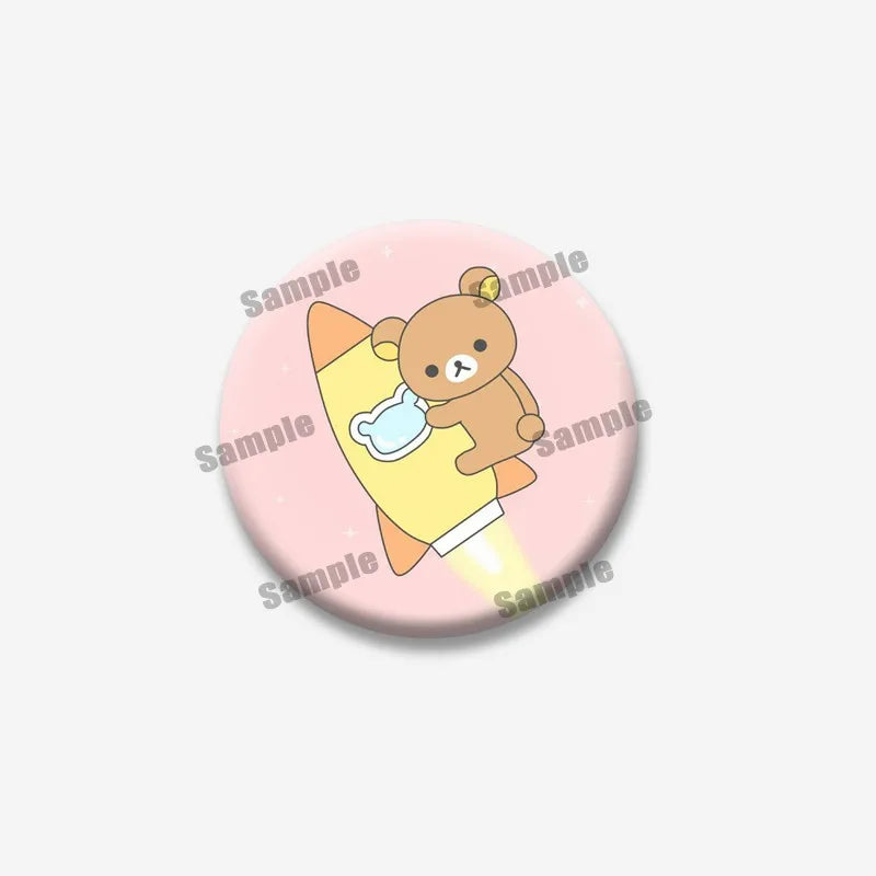 Rilakkuma Bear Badge Pin
