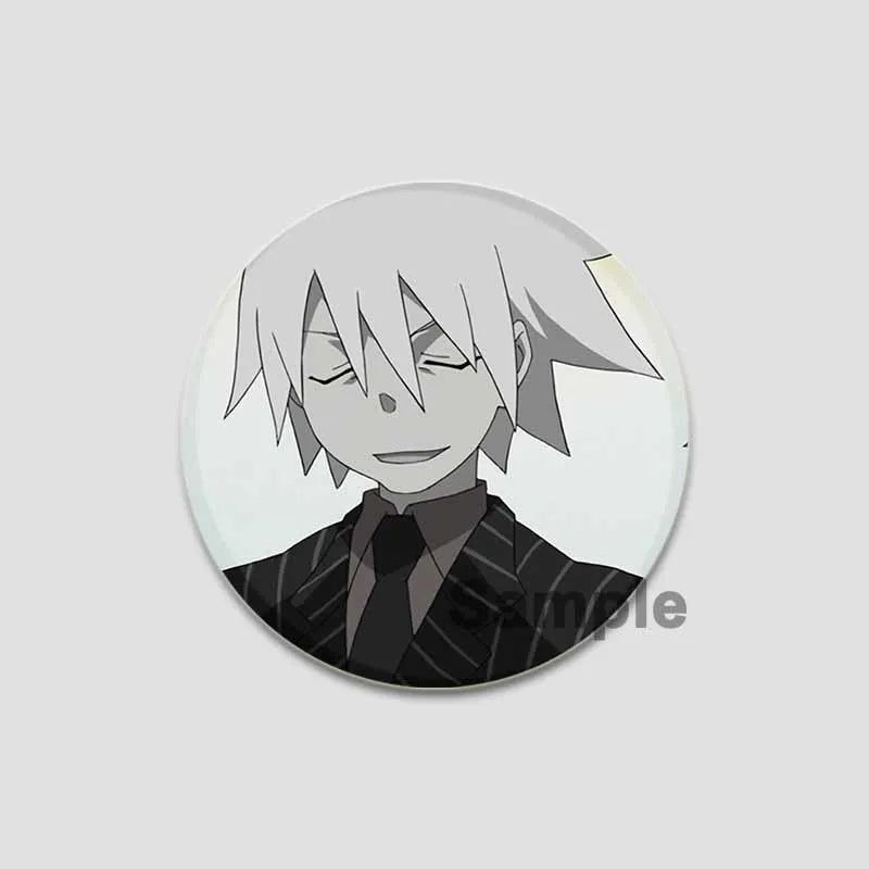 58/44/32mm Anime Soul Eater Round Pins Cartoon Badges