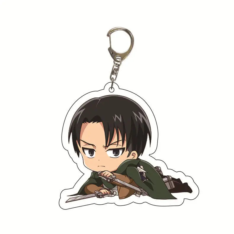 Attack On Titan Keychain Acrylic Keychain Custom Logo Print Backpack Creative Pendant Wholesale Stock Available