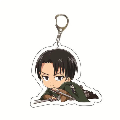 Attack On Titan Keychain Acrylic Keychain Custom Logo Print Backpack Creative Pendant Wholesale Stock Available