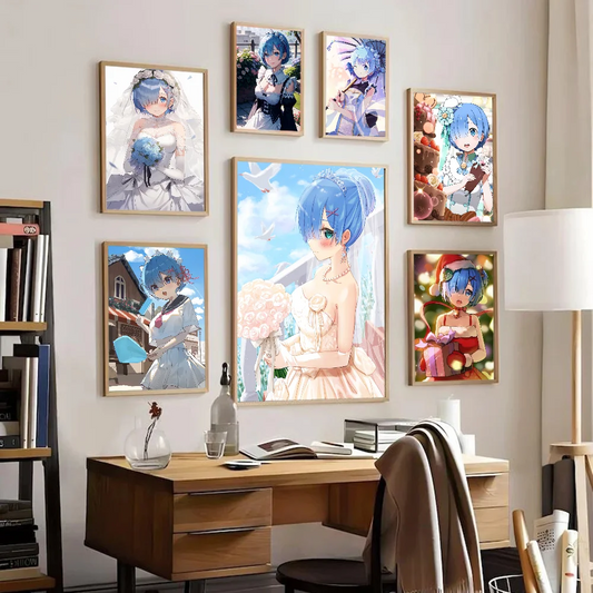 Re:Zero Rem Retro Poster